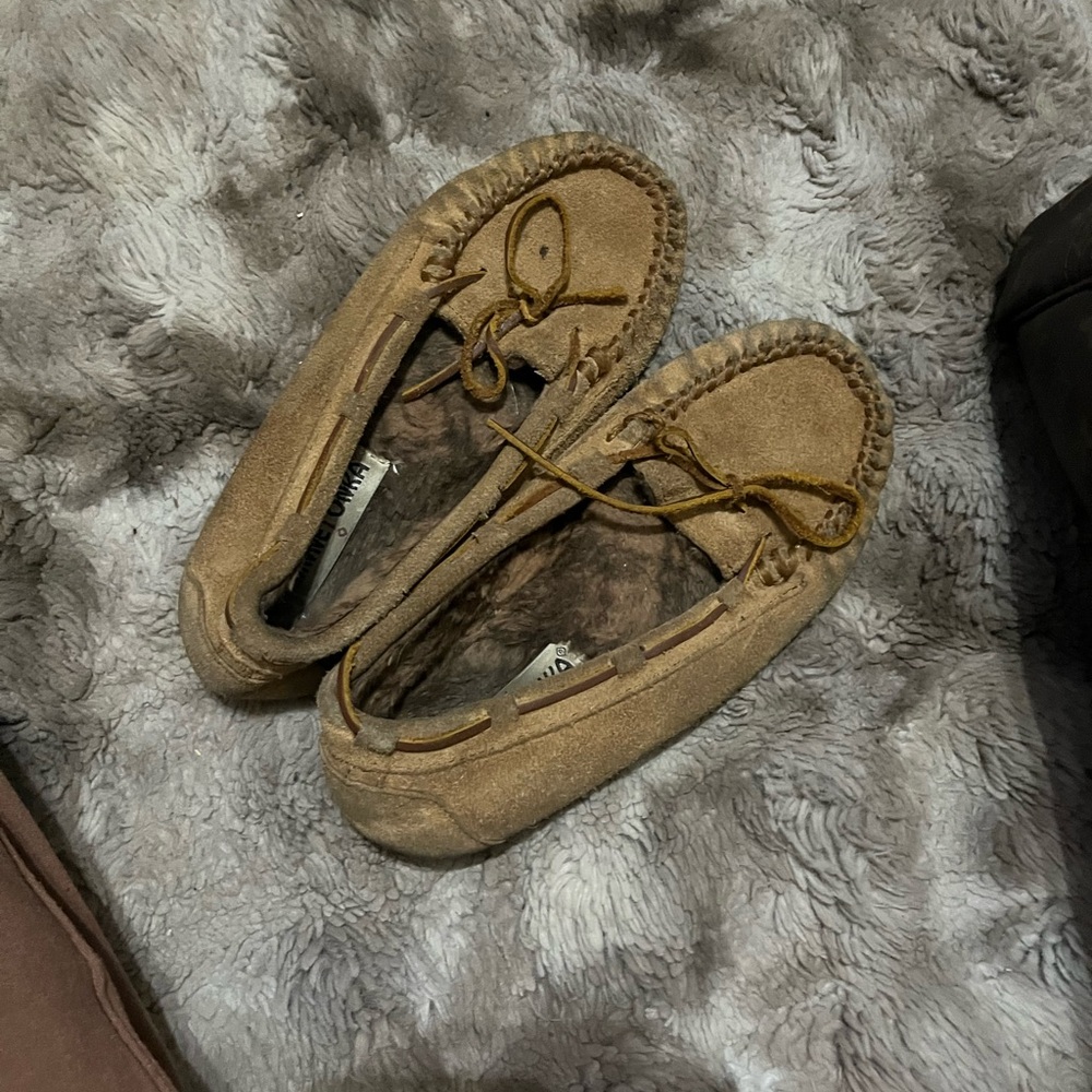 Minnetonka Brown Suede Moccasins